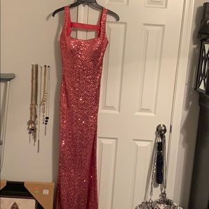 Pink Prom Gown w/ Sequins